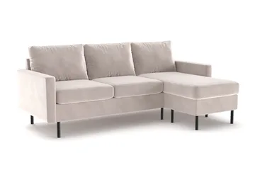 Peppe 3-sits Vändbar L-formad Divansoffa i Manchester - Beige - Möbler - Vardagsrum - Soffor - Divansoffa & schäslong