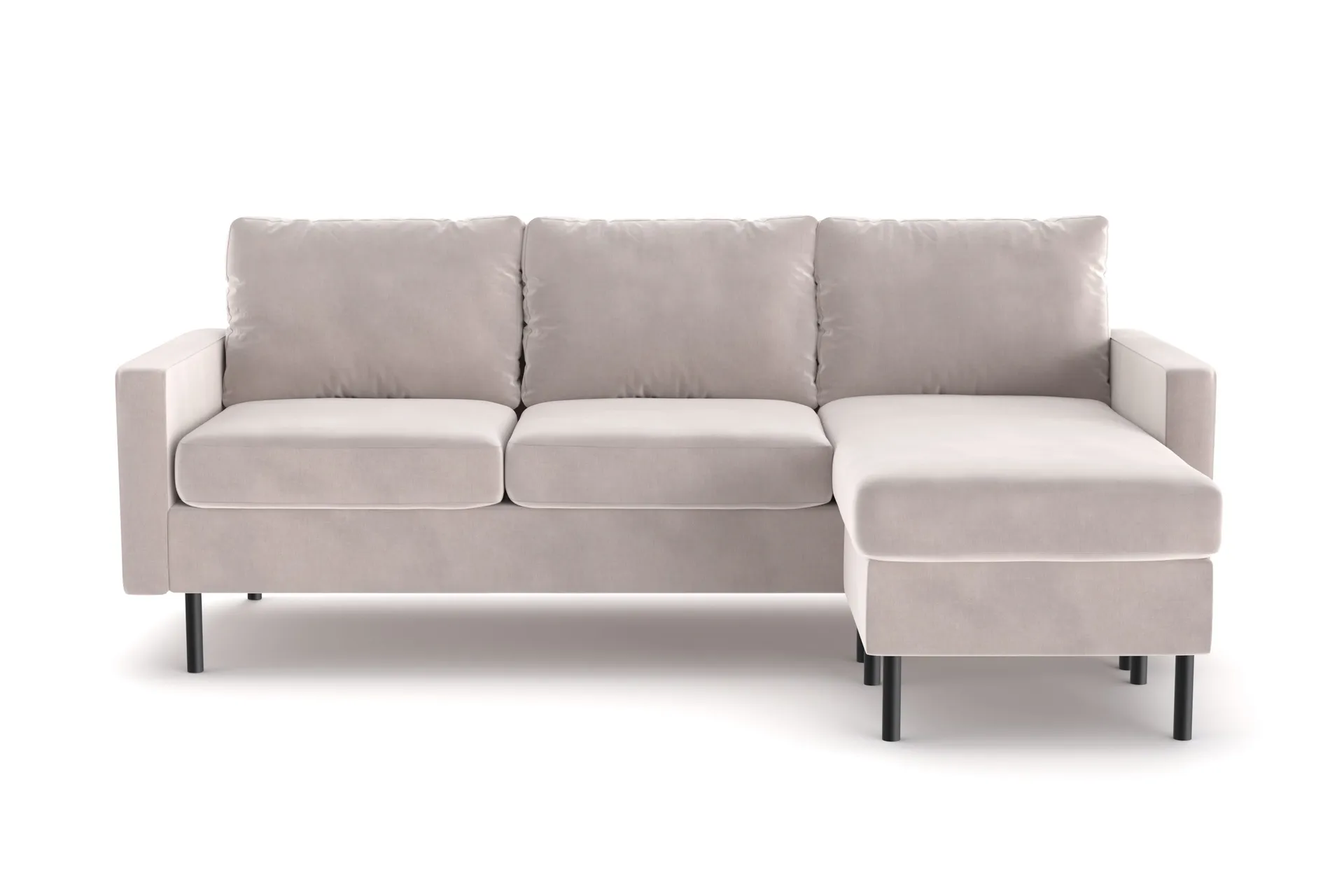 peppe 3-sits vändbar l-formad divansoffa i manchester - beige