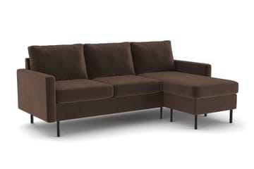Peppe 3-sits Vändbar L-formad Divansoffa i Manchester - Brun - Möbler - Vardagsrum - Soffor - Divansoffa & schäslong