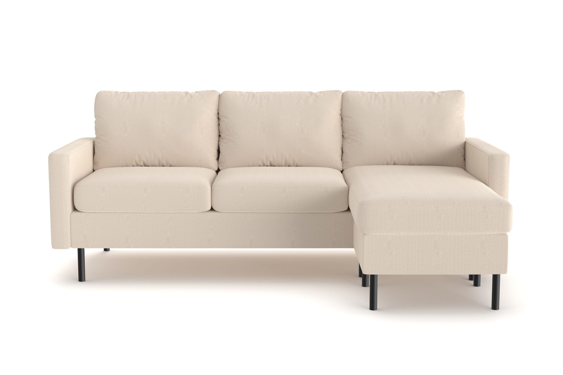 peppe 3-sits vändbar l-formad divansoffa i manchester - greige