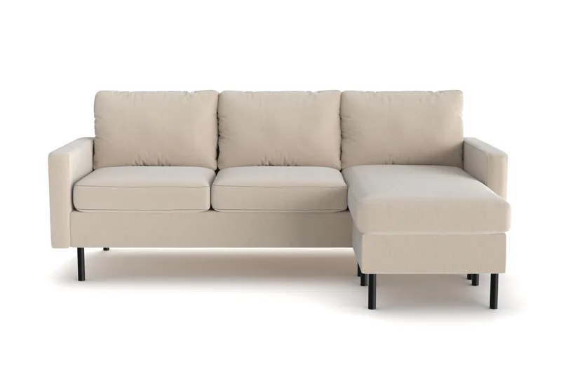 Peppe 3-sits Vändbar L-formad Divansoffa i Manchester, Greige