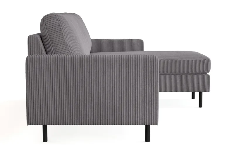 Peppe 3-sits Vändbar L-formad Divansoffa i Manchester - Mörkgrå - Möbler - Vardagsrum - Soffor - Divansoffa & schäslong