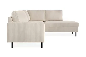 Peppe 4-sits Högervänd L-formad Schäslongsoffa i Manchester - Beige - Möbler - Vardagsrum - Soffor - Divansoffa & schäslong