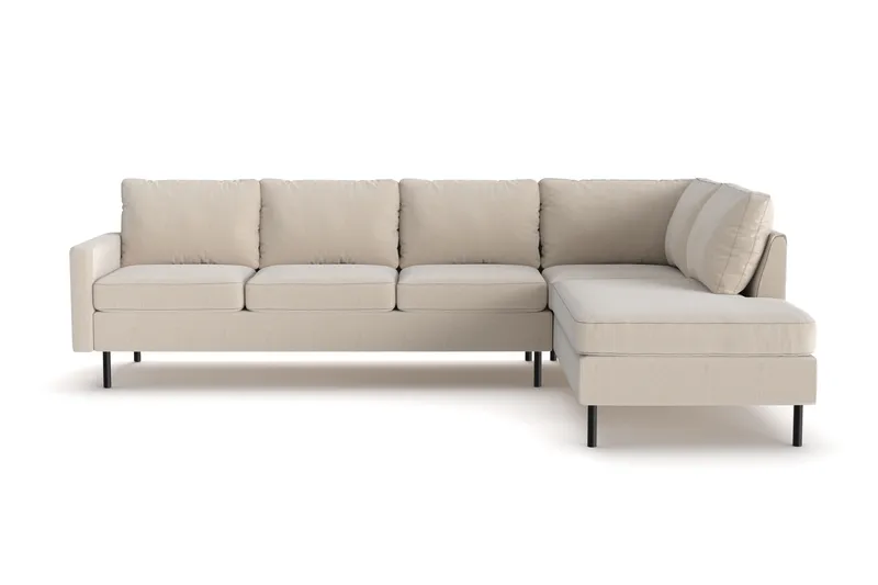 Peppe 4-sits Högervänd L-formad Schäslongsoffa i Manchester, Greige