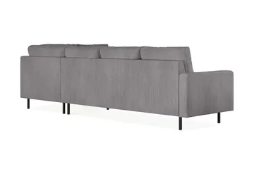 Peppe 4-sits Högervänd L-formad Schäslongsoffa i Manchester - Mörkgrå - Möbler - Vardagsrum - Soffor - Divansoffa & schäslong