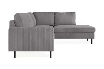 Peppe 4-sits Högervänd L-formad Schäslongsoffa i Manchester - Mörkgrå - Möbler - Vardagsrum - Soffor - Divansoffa & schäslong