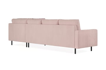 Peppe 4-sits Högervänd L-formad Schäslongsoffa i Manchester - Rosa - Möbler - Vardagsrum - Soffor - Divansoffa & schäslong