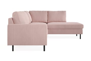 Peppe 4-sits Högervänd L-formad Schäslongsoffa i Manchester - Rosa - Möbler - Vardagsrum - Soffor - Divansoffa & schäslong