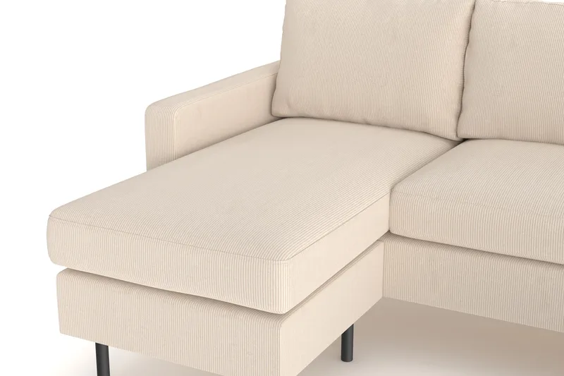 Peppe 4-sits Högervänd U-formad Soffa med Divan och Schäslong i Manchester - Greige - Möbler - Vardagsrum - Soffor - U-soffor