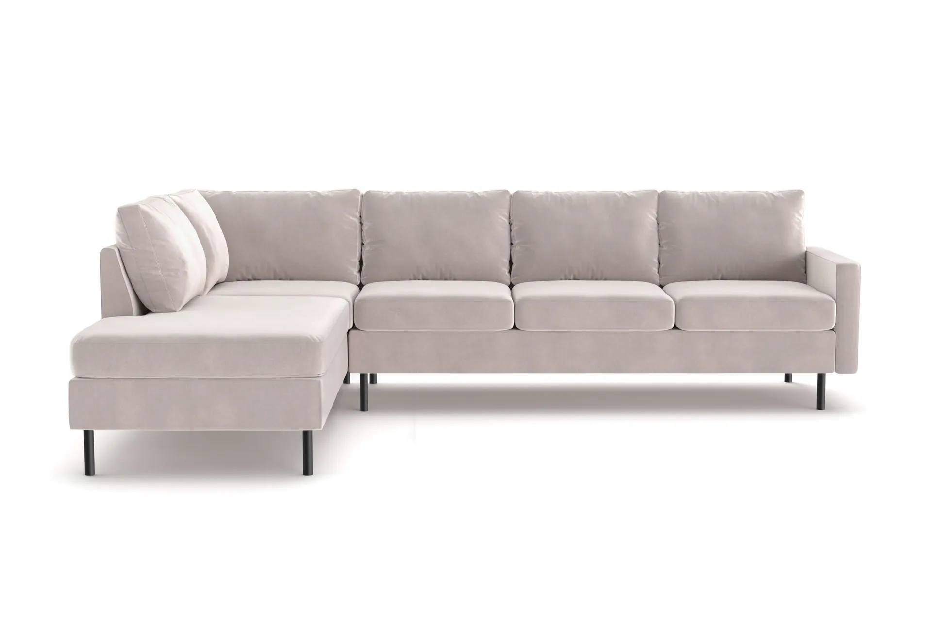 peppe 4-sits vänstervänd l-formad schäslongsoffa i manchester - beige