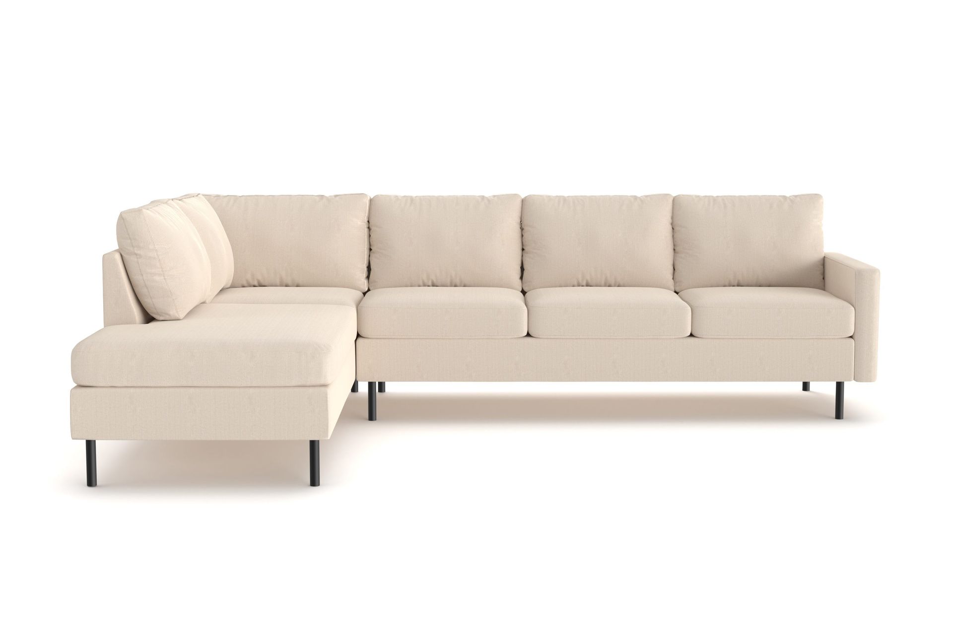 peppe 4-sits vänstervänd l-formad schäslongsoffa i manchester - greige