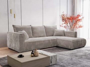 Puente 4-sits Soffa med divan - grå - Möbler - Vardagsrum - Soffor - Divansoffa & schäslong