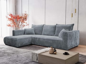 Puente 4-sits Soffa med divan - grå - Möbler - Vardagsrum - Soffor - Divansoffa & schäslong