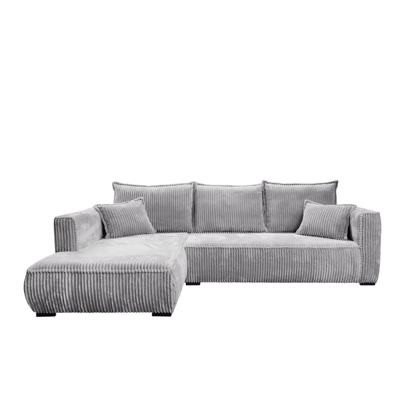 Puente 4-sits Soffa med divan, ljusgrå
