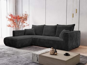 Puente 4-sits Soffa med divan - svart - Möbler - Vardagsrum - Soffor - Divansoffa & schäslong