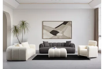 Puffin 3-sits Soffa - Vit - Möbler - Vardagsrum - Soffor - 3-sits soffor
