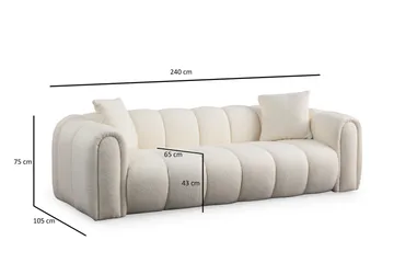 Puffin 3-sits Soffa - Vit - Möbler - Vardagsrum - Soffor - 3-sits soffor