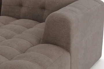 Puffy 3-sits bubblig soffa med divan höger - Brun - Möbler - Vardagsrum - Soffor - Divansoffa & schäslong