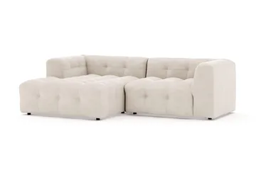 Puffy 3-sits bubblig soffa med divan vänster - Beige - Möbler - Vardagsrum - Soffor - Divansoffa & schäslong