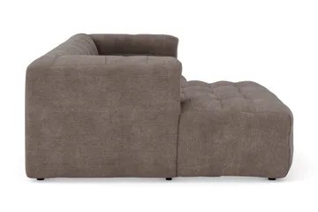 Puffy 3-sits bubblig soffa med divan vänster - Brun - Möbler - Vardagsrum - Soffor - Divansoffa & schäslong