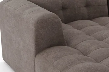 Puffy 3-sits bubblig soffa med divan vänster - Brun - Möbler - Vardagsrum - Soffor - Divansoffa & schäslong