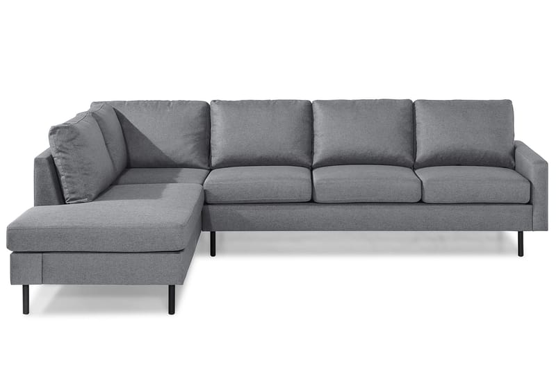 RACKO 3-sits Soffa med Schäslong Vänster Chenille Mörkgrå - Skräddarsy färg och tyg - Divansoffa & schäslong
