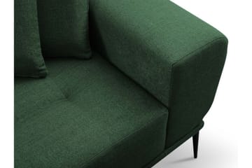 Rapale 3-sits Soffa med Divan Vänster med Kuddar - Grön - Möbler - Vardagsrum - Soffor - Divansoffa & schäslong