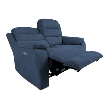 Reclinersoffa Blenor 2-sits med elektrisk mekanism - Blå - Möbler - Vardagsrum - Soffor - Reclinersoffor & Biosoffor