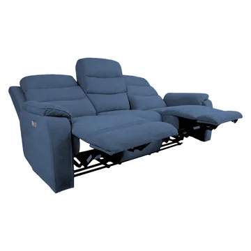Reclinersoffa Blenor 3-sits med elektrisk mekanism - blå - Möbler - Vardagsrum - Soffor - Reclinersoffor & Biosoffor