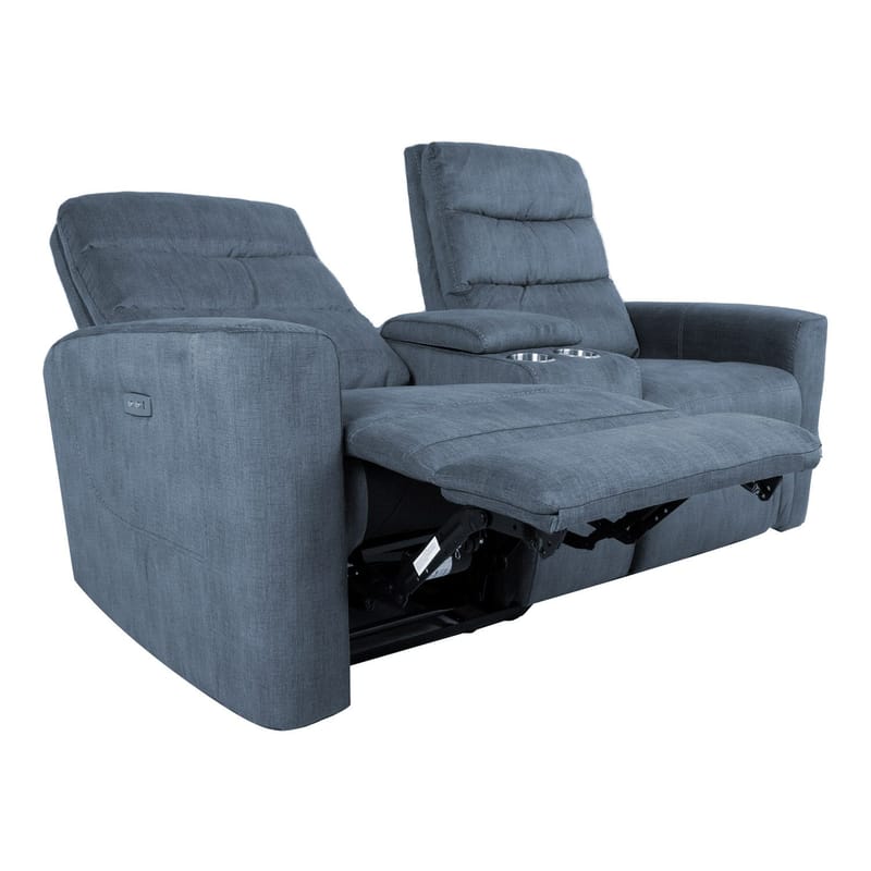 Reclinersoffa Darvi 2-sits med elektrisk mekanism - blå - Möbler - Vardagsrum - Soffor - Reclinersoffor & Biosoffor