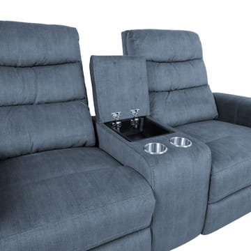 Reclinersoffa Darvi 2-sits med elektrisk mekanism - blå - Möbler - Vardagsrum - Soffor - Reclinersoffor & Biosoffor