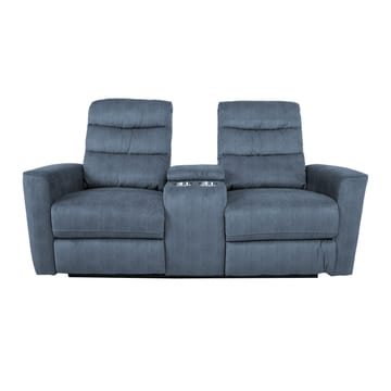 Reclinersoffa Darvi 2-sits med elektrisk mekanism - blå - Möbler - Vardagsrum - Soffor - Reclinersoffor & Biosoffor