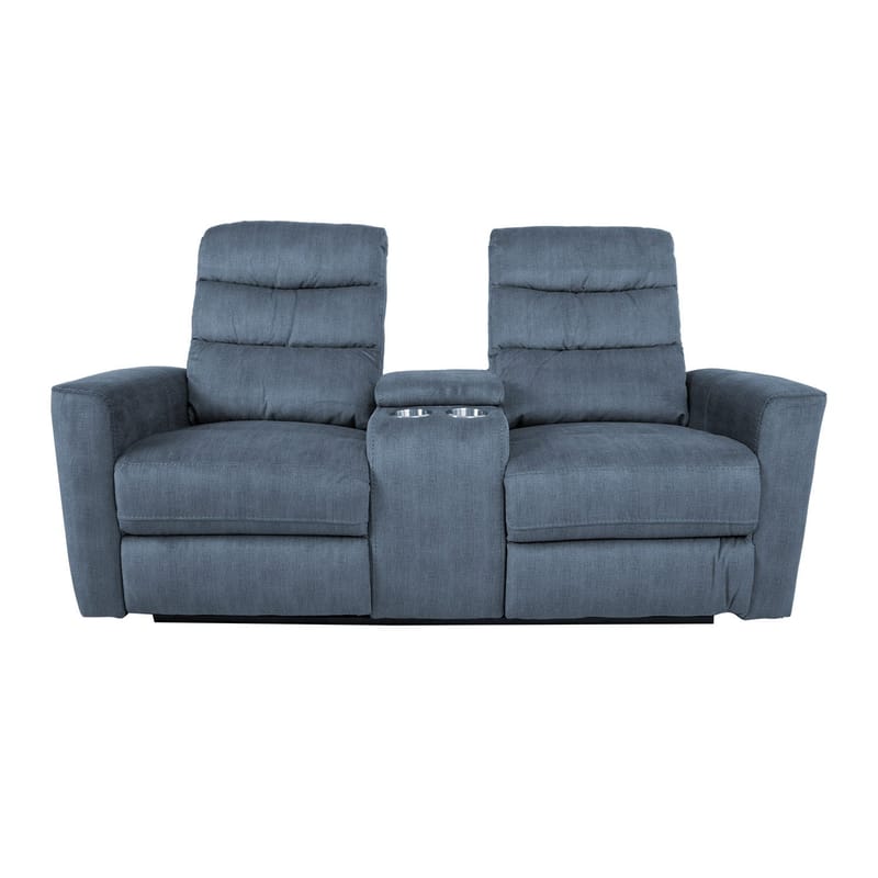 Reclinersoffa Darvi 2-sits med elektrisk mekanism - blå - Möbler - Vardagsrum - Soffor - Reclinersoffor & Biosoffor