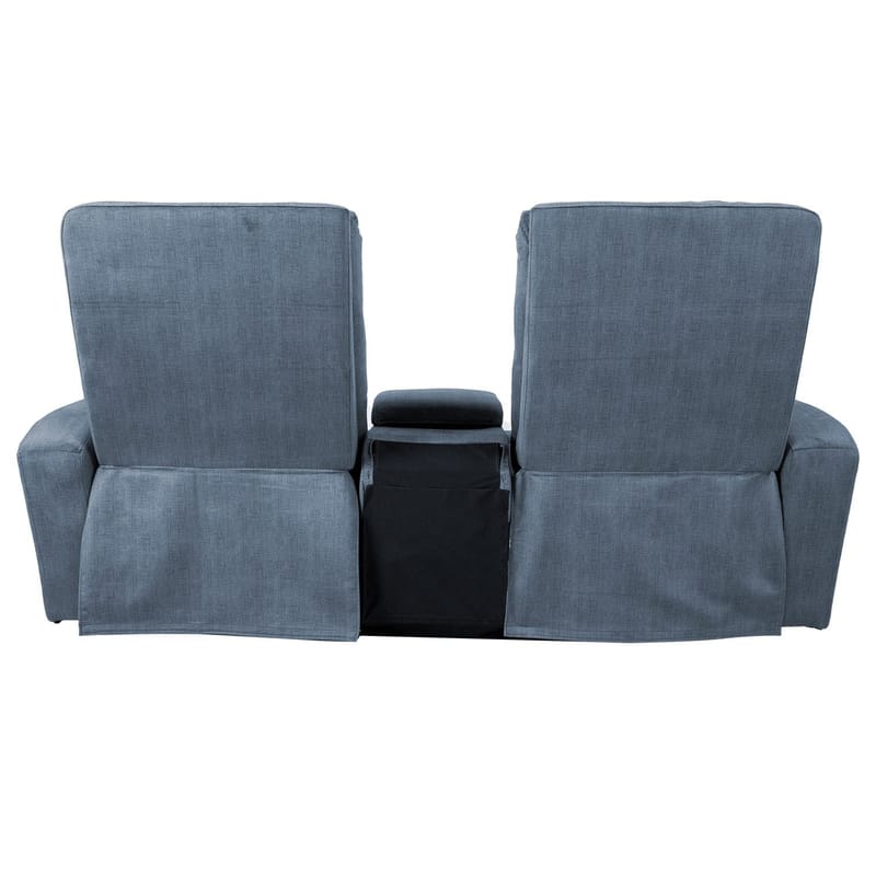 Reclinersoffa Darvi 2-sits med elektrisk mekanism - blå - Möbler - Vardagsrum - Soffor - Reclinersoffor & Biosoffor