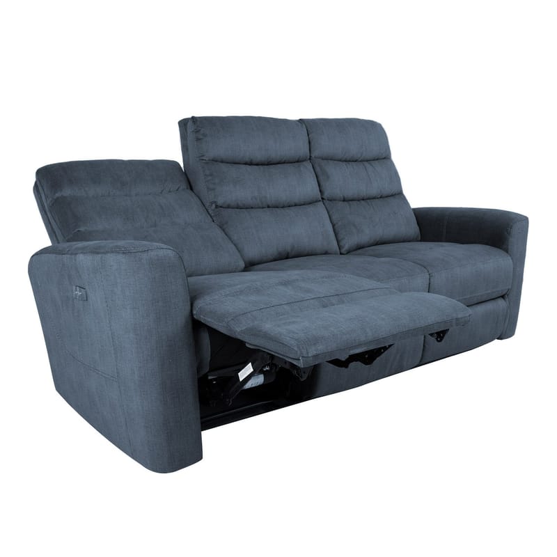 Reclinersoffa Darvi 3-sits med elektrisk mekanism - blå - Möbler - Vardagsrum - Soffor - Reclinersoffor & Biosoffor