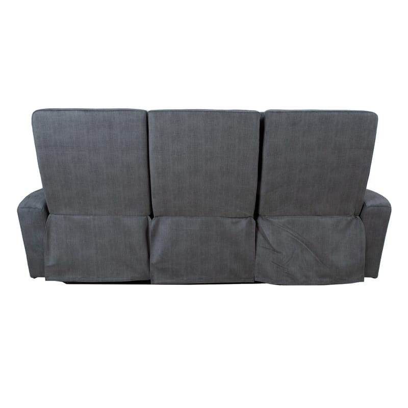 Reclinersoffa Darvi 3-sits med elektrisk mekanism - Grå sammet - Möbler - Vardagsrum - Soffor - Reclinersoffor & Biosoffor
