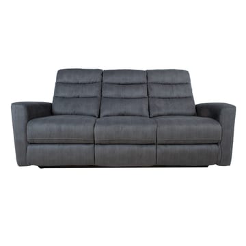 Reclinersoffa Darvi 3-sits med elektrisk mekanism - Grå sammet - Möbler - Vardagsrum - Soffor - Reclinersoffor & Biosoffor