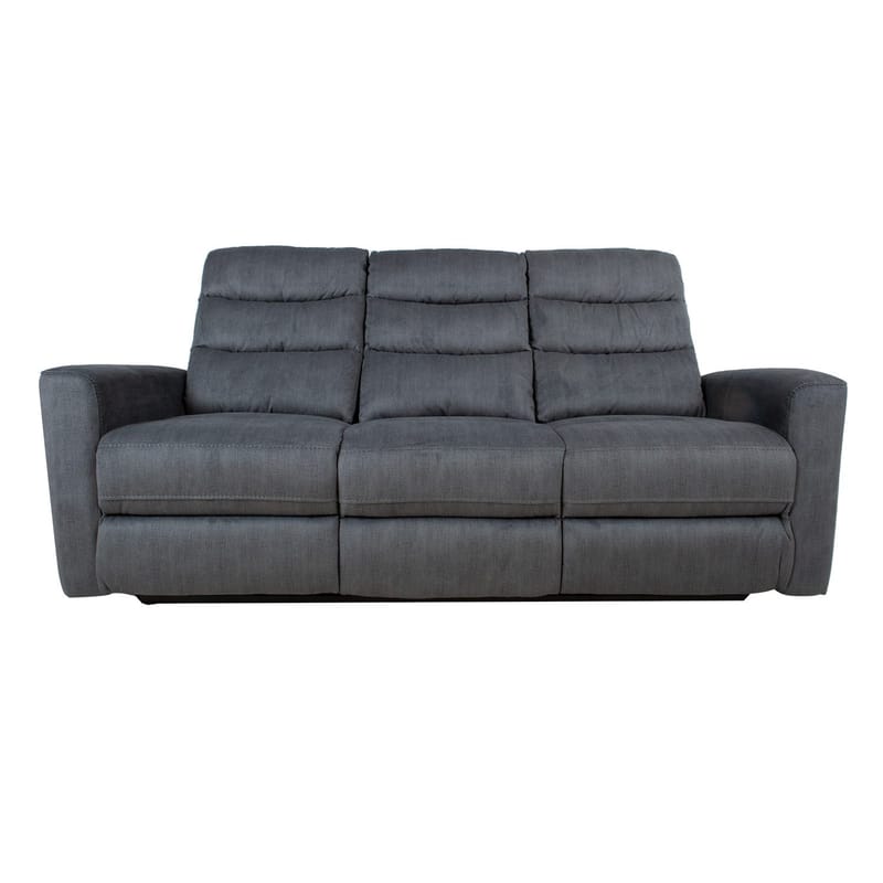 Reclinersoffa Darvi 3-sits med elektrisk mekanism - Grå sammet - Möbler - Vardagsrum - Soffor - Reclinersoffor & Biosoffor
