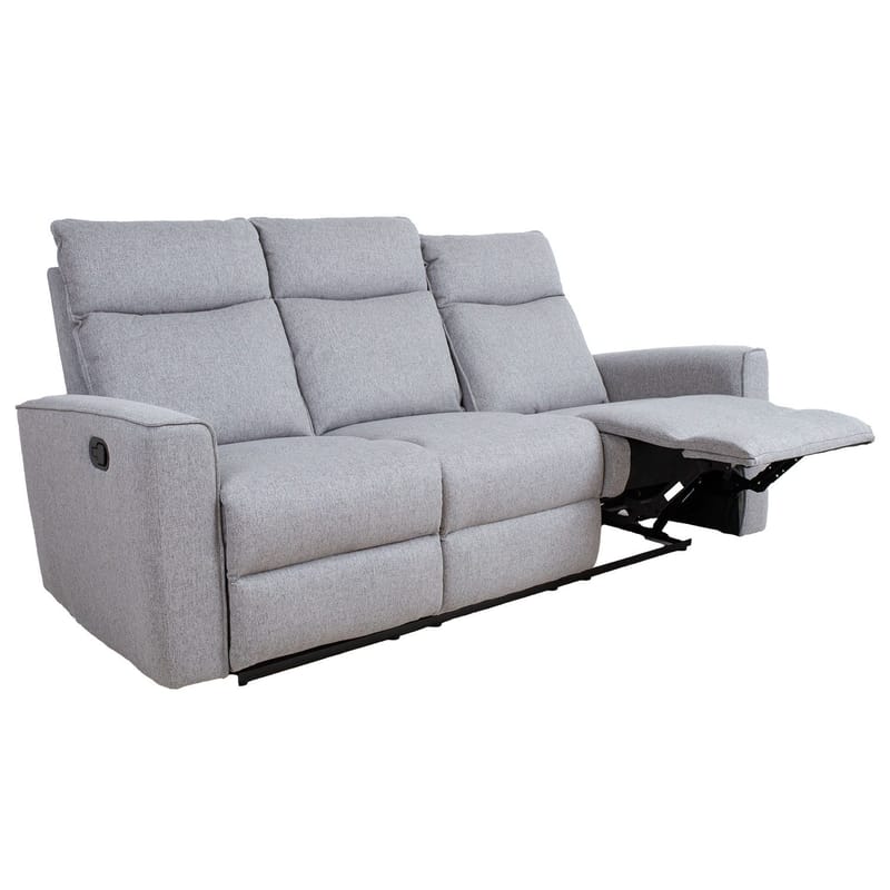 Reclinersoffa Fjolna 3-sits med manuell mekanism - grå - Möbler - Vardagsrum - Soffor - Reclinersoffor & Biosoffor