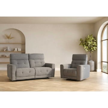 Reclinersoffa Glendor 2-sits med elektrisk mekanism - Grå - Möbler - Vardagsrum - Soffor - Reclinersoffor & Biosoffor