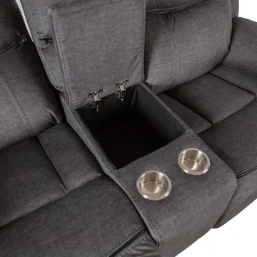 Reclinersoffa Iskmar 2-sits med manuell mekanism - grå - Möbler - Vardagsrum - Soffor - Reclinersoffor & Biosoffor