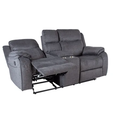 Reclinersoffa Iskmar 2-sits med manuell mekanism - grå - Möbler - Vardagsrum - Soffor - Reclinersoffor & Biosoffor