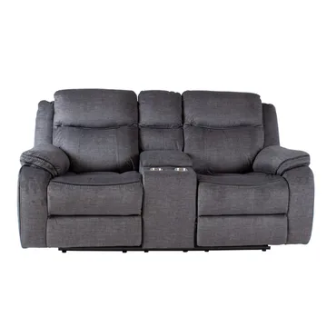 Reclinersoffa Iskmar 2-sits med manuell mekanism - grå - Möbler - Vardagsrum - Soffor - Reclinersoffor & Biosoffor