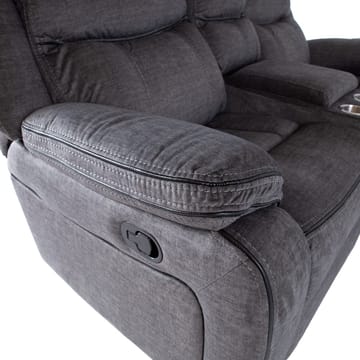 Reclinersoffa Iskmar 2-sits med manuell mekanism - grå - Möbler - Vardagsrum - Soffor - Reclinersoffor & Biosoffor