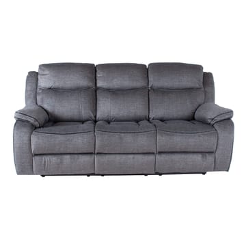 Reclinersoffa Iskmar 3-sits med manuell mekanism - Grå - Möbler - Vardagsrum - Soffor - Reclinersoffor & Biosoffor