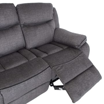 Reclinersoffa Iskmar 3-sits med manuell mekanism - Grå - Möbler - Vardagsrum - Soffor - Reclinersoffor & Biosoffor