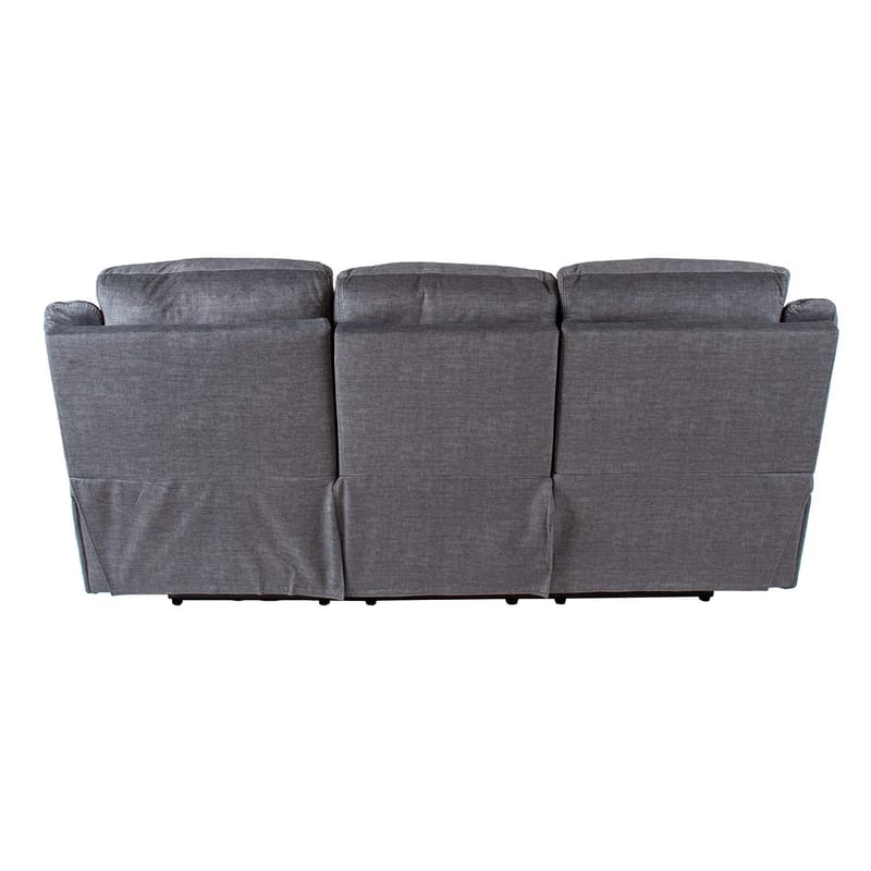 Reclinersoffa Iskmar 3-sits med manuell mekanism - Grå - Möbler - Vardagsrum - Soffor - Reclinersoffor & Biosoffor