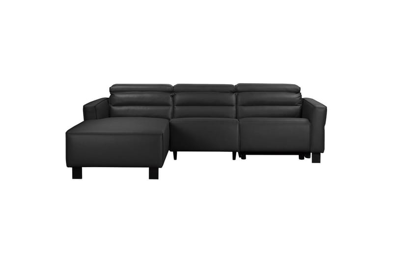 Reclinersoffa med hörn Loft24 Carpari Reclinersoffa 3-sits Black Left-faced Belfast fabric - Möbler - Vardagsrum - Soffor - Reclinersoffor & Biosoffor