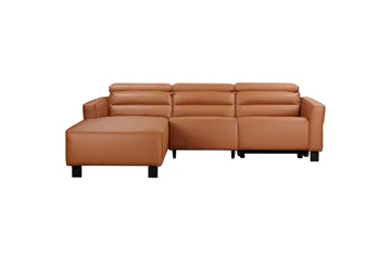 Reclinersoffa med hörn Loft24 Carpari Reclinersoffa 3-sits Brown Left-faced Artificial leather