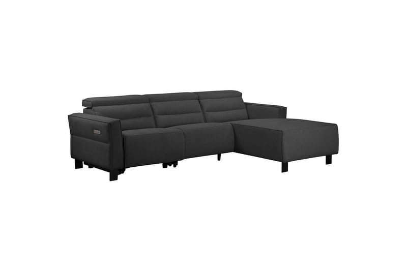 Reclinersoffa med hörn Loft24 Carpari Reclinersoffa 3-sits Grå Höger Belfast tyg - Möbler - Vardagsrum - Soffor - Reclinersoffor & Biosoffor